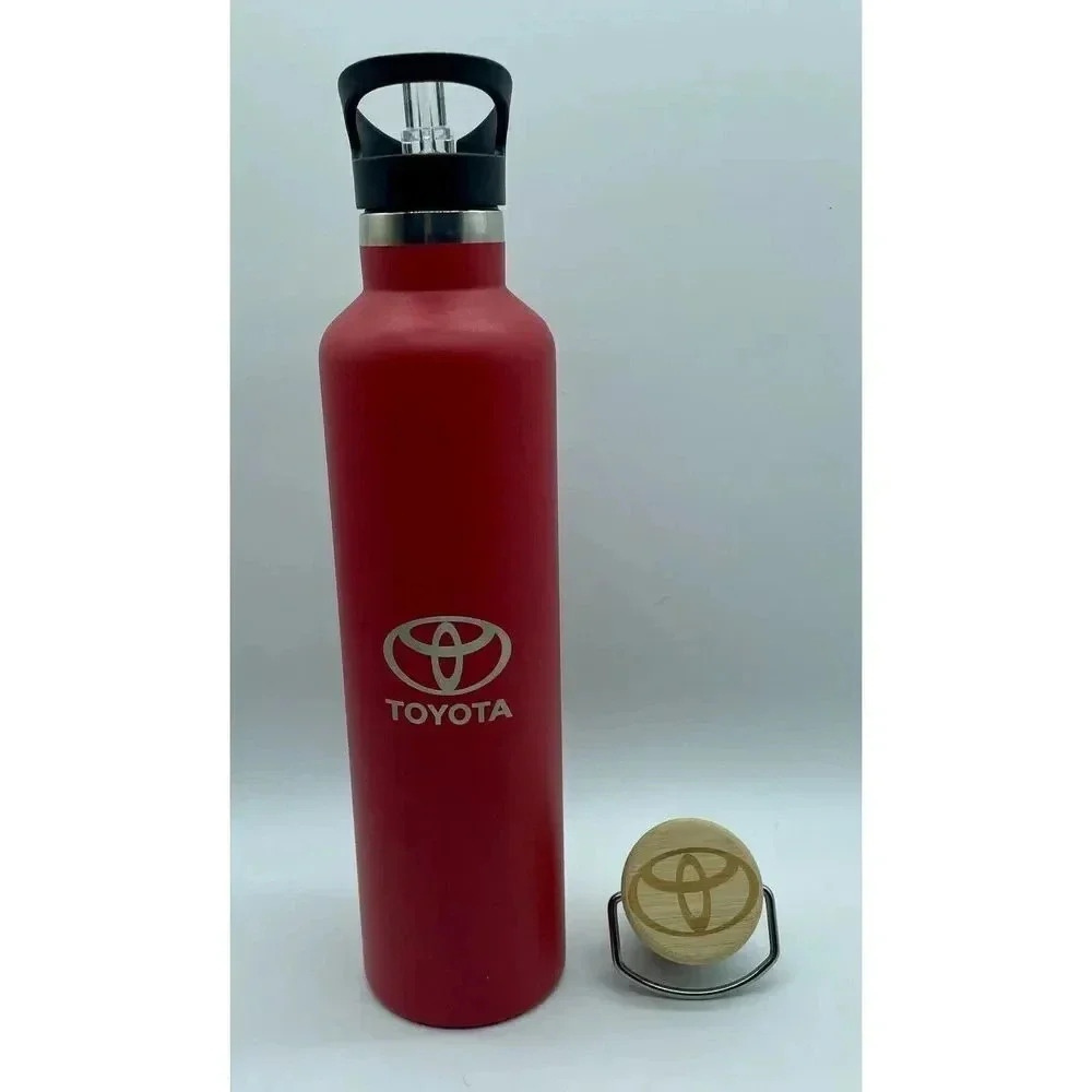 Toyota Sport Metal Tumbler‎ Hot Cold Travel 40oz Bamboo &Flip Straw Caps